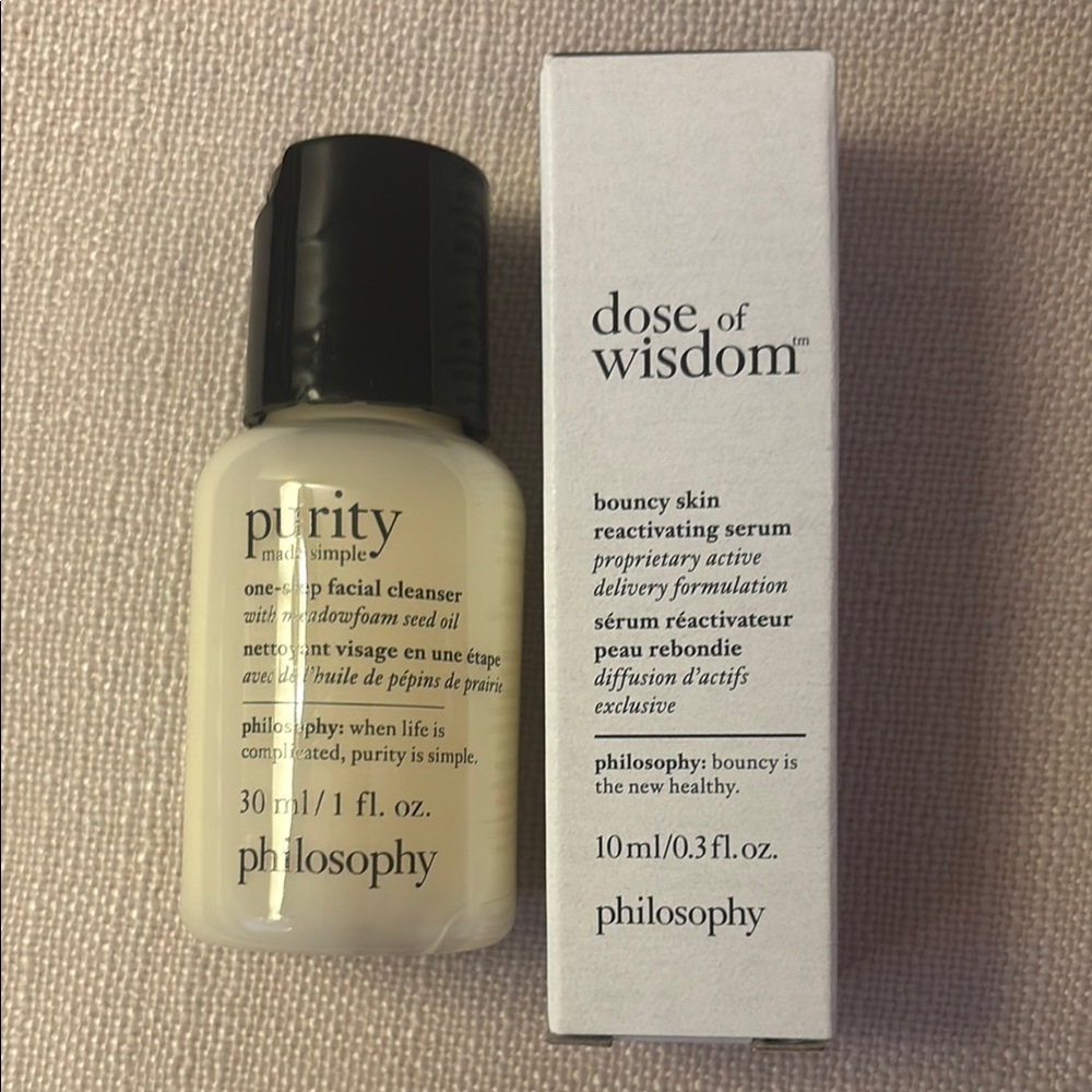 Philosophy Purity Facial Cleanser and Dose of Wisdom Serum